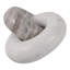 Objet de décoration moderne à chaîne en marbre à double anneau pour décoration de table - Nœud sculptural pour le salon ou la maison - Beige et blanc-1894562201