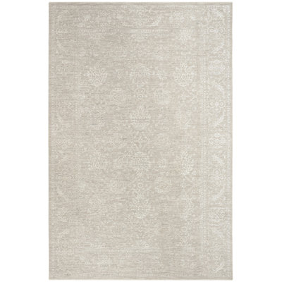  Tapis ivoire gris rétro Moonlit 9 pi x 12 pi