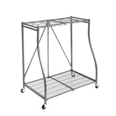 ThreeHio Garage Shelf Wall Ounted With Wire Baskets, Heavy Duty Garage Wall Shelving With