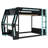 Full-Size Gaming Bunk Bed with Side-Mounted Oversized RGB Desk, USB Charging Ports & Cable Grommet, LED Light Strip-1169791031