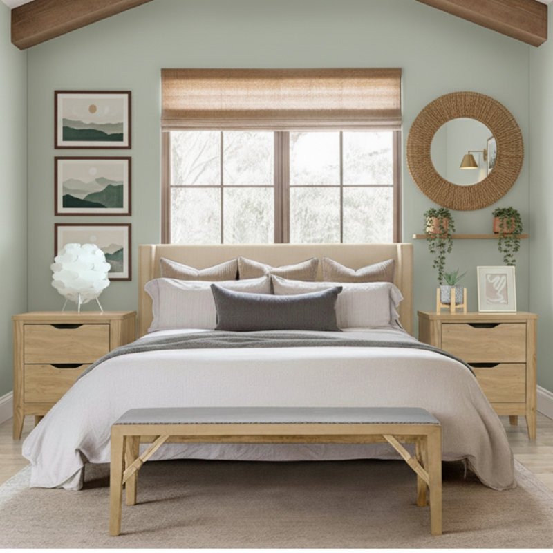 Haven 2 Drawer Set Of 2 Nightstand, Bedside Table With Storage Drawers, Night Stand For Bedroom, End Table Or Side Table For Living Room, 15.7" D X 18.7" W X 21.7" H, Oak