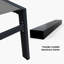 Chaise longue d'extérieur en aluminium thermolaqué avec table-96273532