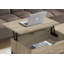 Table basse, rectangulaire, cocktail, plateau relevable