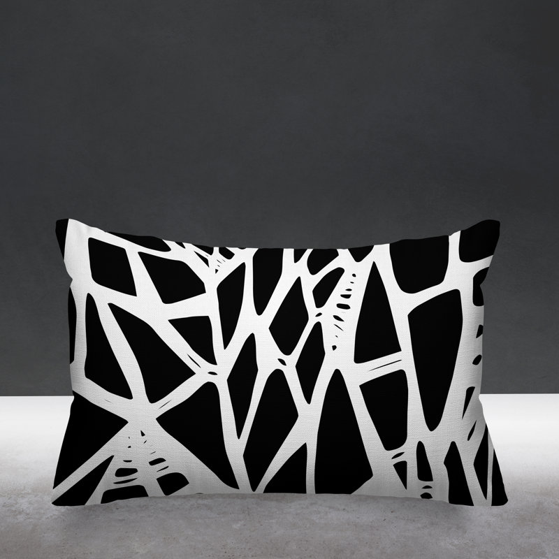 Coussin intérieur / extérieur Rodman Tribal Abstract, Noir