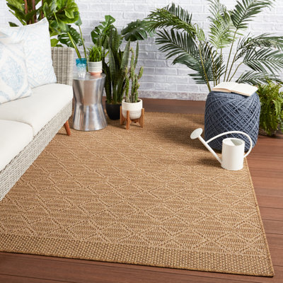 Tapis intérieur / extérieur brun clair Lekeya