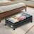 Retractable Under-Bed Storage Organizer With Wheels Gray
