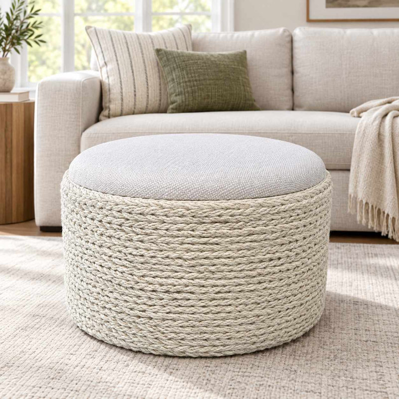 Repose-pieds Penelope 30 x 30 x 18, Corde