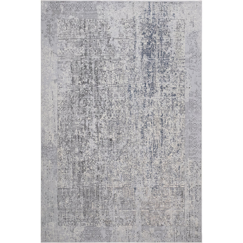 Tapis gris Yass Southwestern, Rectangle 8 pi 8 po x 11 pi 11 po