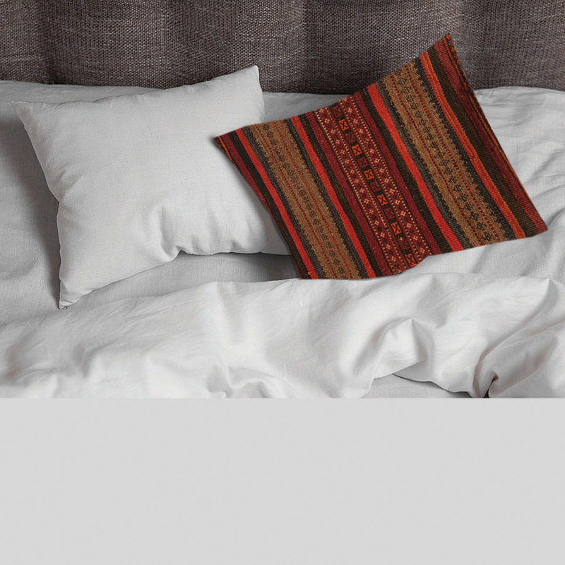 Geoffrey Kilim Handwoven Iroko Cushion Cover