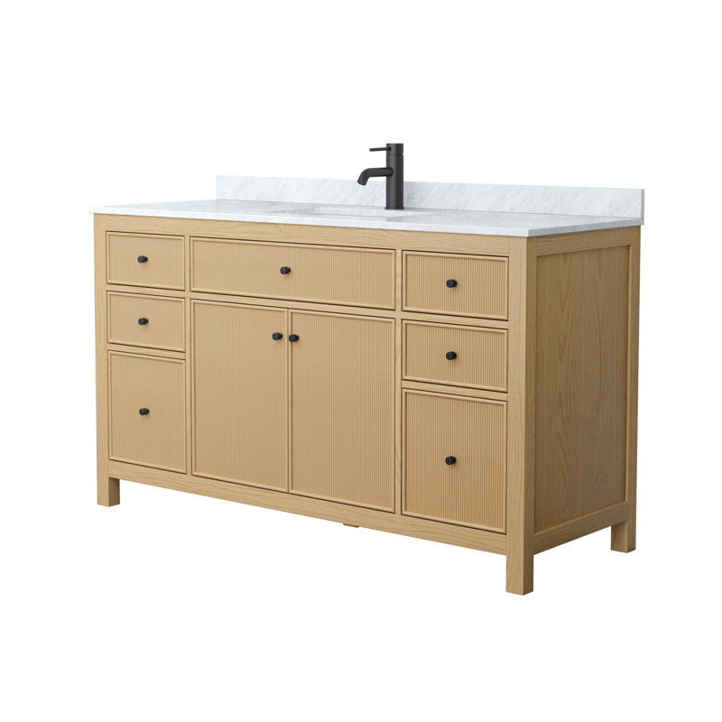 Single Vanity, Matte Black, 60"