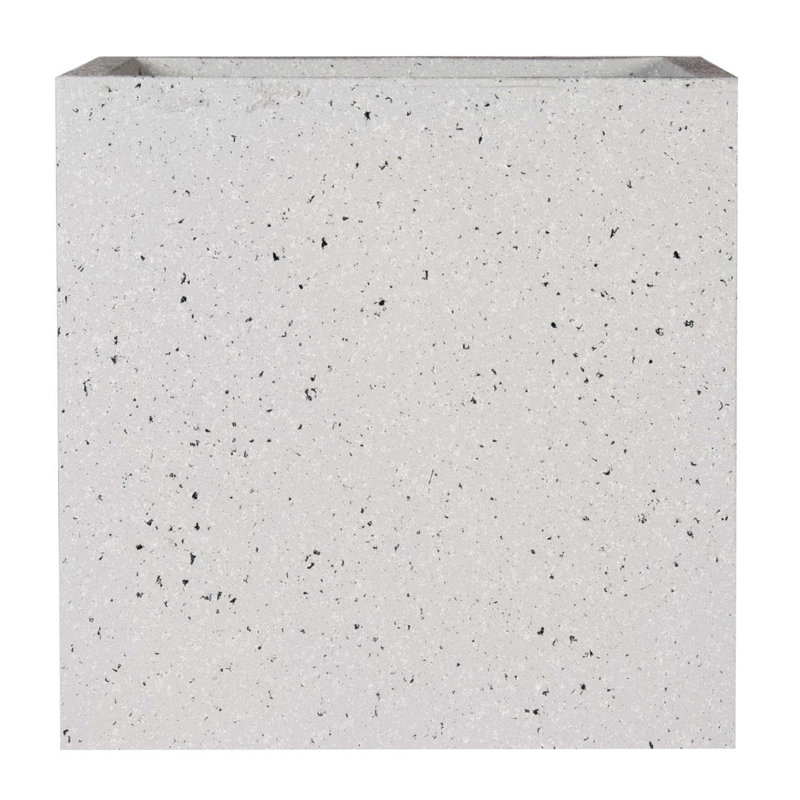 Planter Box, 25 cm H x 25 cm W x 25 cm D, Marble Grey