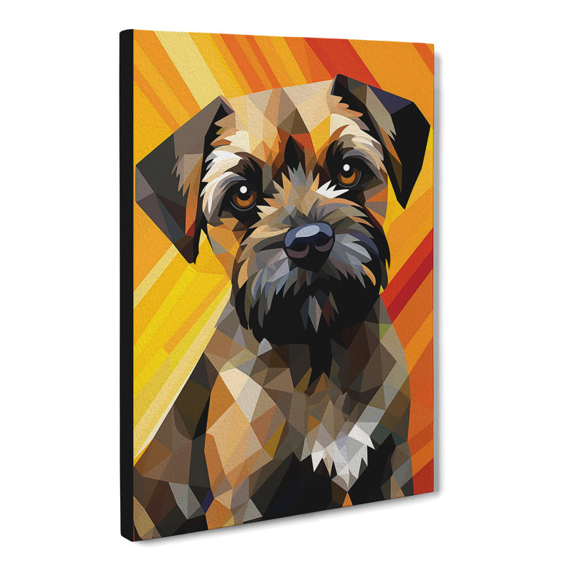 Border Terrier Op No.2 - Wrapped Canvas, 60cm H x 40cm W x 3cm D