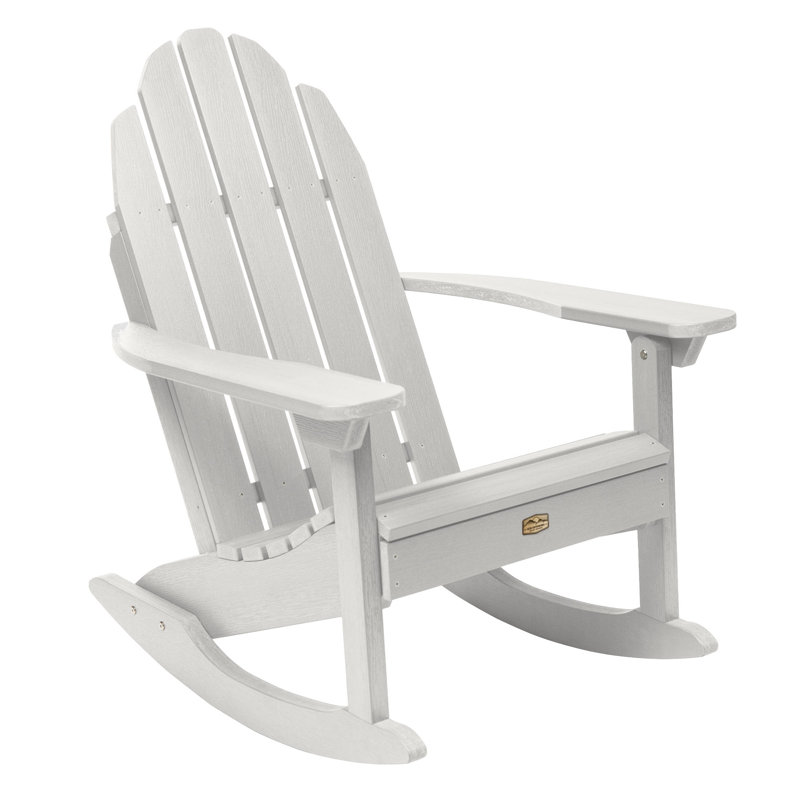 Chaise berçante en plastique Natoli, Blanc