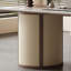 Noyer brun + pierre frittée rectangulaire beige + bois massif + bureau en acrylique-1154650879