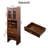Multi-Function Desk Cabinet Fold-Out Convertible Writing Table With Shelves And Drawer-1481786803