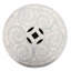 Tabouret de jardin double en céramique sarcelle et blanc Double Happiness-2029096087