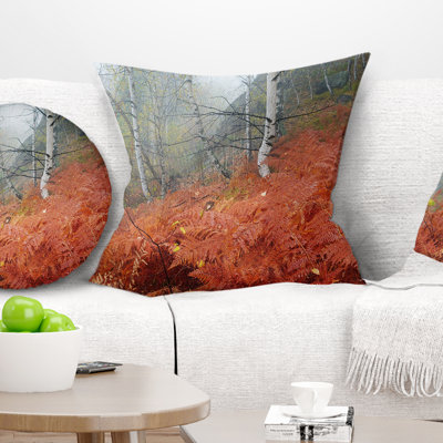 Coussin décoratif de palms dans un automne fay