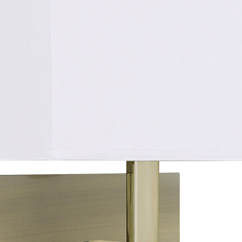 Branam Armed Sconce, White, Brass