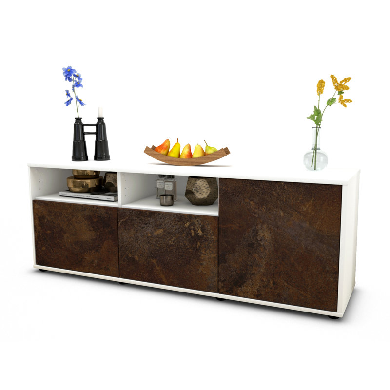 Wyss TV Stand, Rust / Matte White