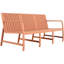 Ensemble de conversation pour patio 5 pièces - Brun abricot : 3 chaises, 2 tables basses, fini rouille, polypropylène, imperméable, montage facile, profil mince, idéal pour balcons d'appartements. Conception emboîtable.-1437737462
