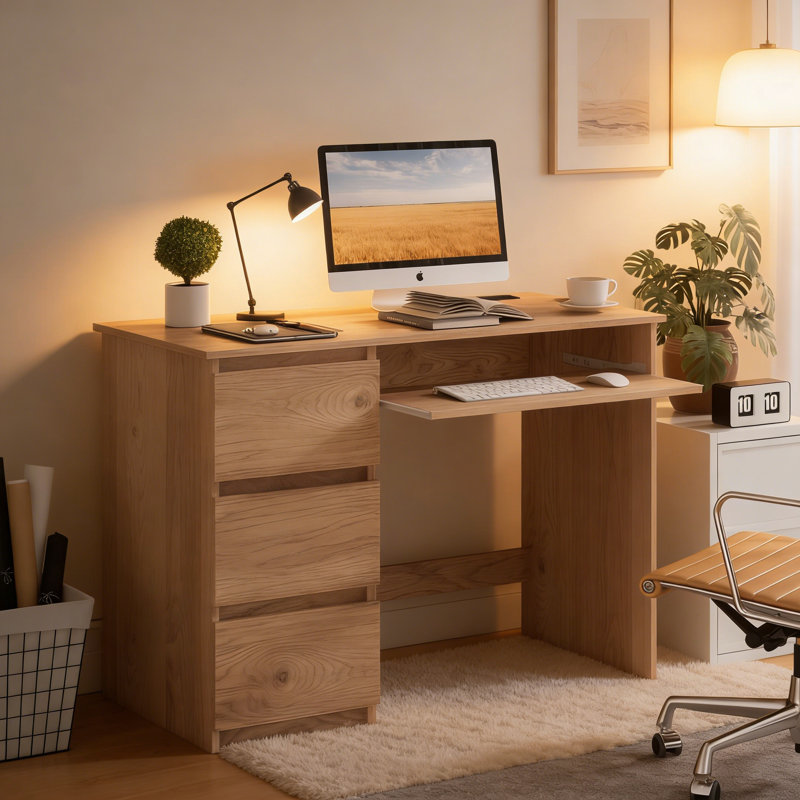 Computer Desk with Power Outlet