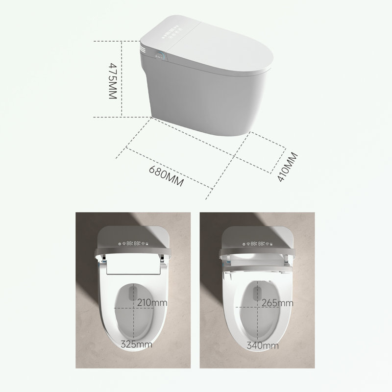 Toilettes intelligentes avec siège de bidet chauffant