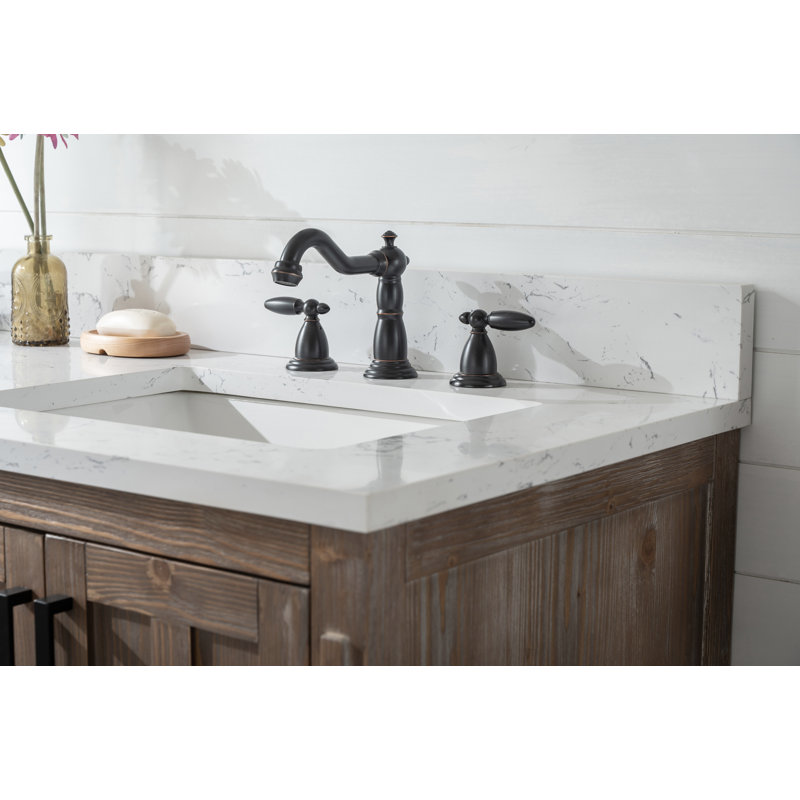 Ensemble de meuble-lavabo double autoportant 60 po Marissa, Épinette brune