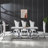 Leeanna Faux Marble Top Metal Base Dining Table-1068390412-1068390415