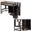 Lit mezzanine simple avec composants multifonctionnels: bibliothèque, tiroirs, bureau, garde-robe - espace de couchage intégré et idéal pour 6 personnes âgées-98084780