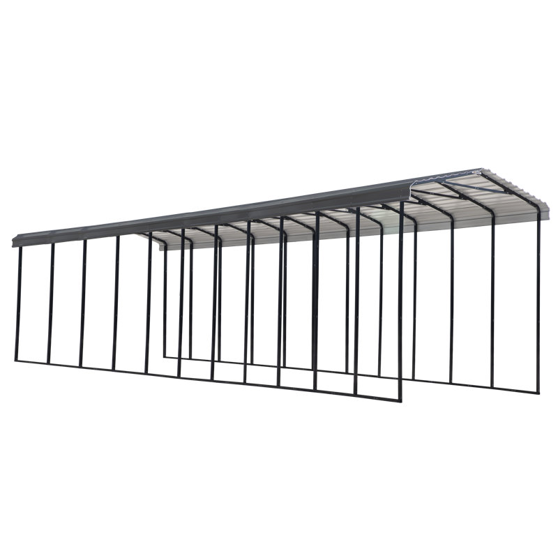 Galvanized Steel Rv Carport, 14X51X14, Charcoal