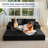 Boneless 4 In 1 Convertible Boneless Sofa Couch Foldable Floor Sofa Bed In A Box With 2 Cup Holders-621961488-621961494