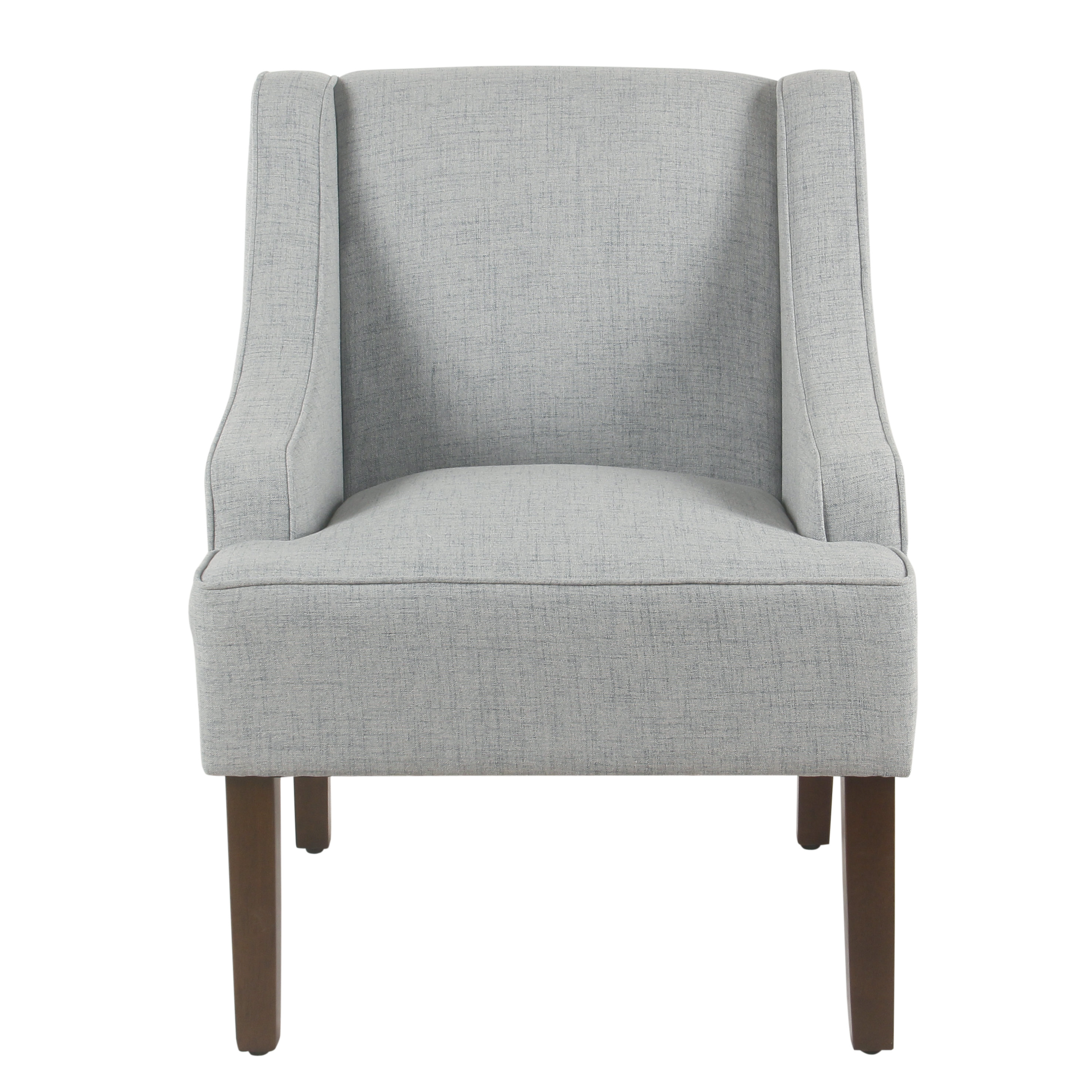 Daryann Swoop Arm Accent Chair House of Hampton Body Fabric Light Blue Polyester