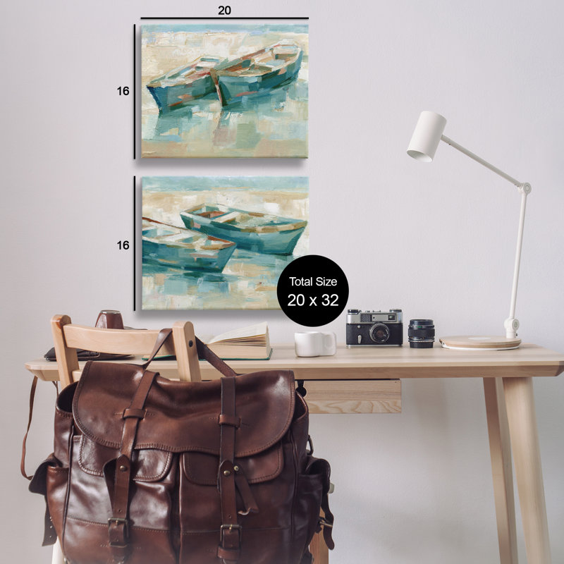  Ensemble d'art mural en toile Rowhouse Pairs Washed Ashore 2 PC par Ethan Harper, H 16 po x l 20 po