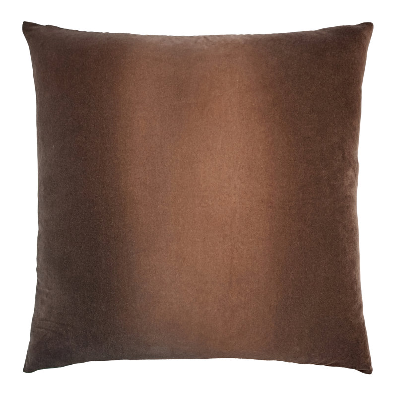 Matte Velvet Pillow Cover & Insert, Sable, Square 22"