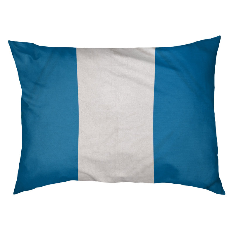 Oreiller Oklahoma, Grand (l 40 po x P 30 po x H 6,5 po), Bleu / blanc