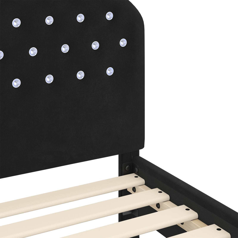 Bed Frame, European Single (90 x 200 cm), Black