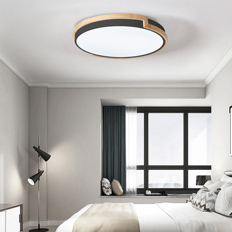 Aristaun LED Flush Mount, Matte Black, 6500