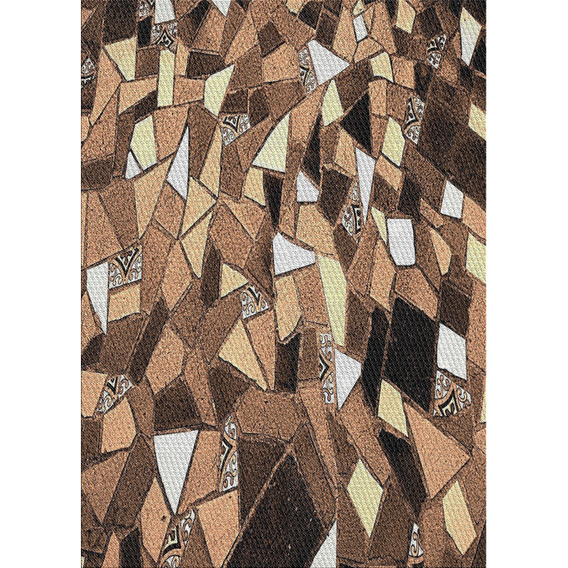 Tapis de la surface brune en laine touffeté à la main Bayer