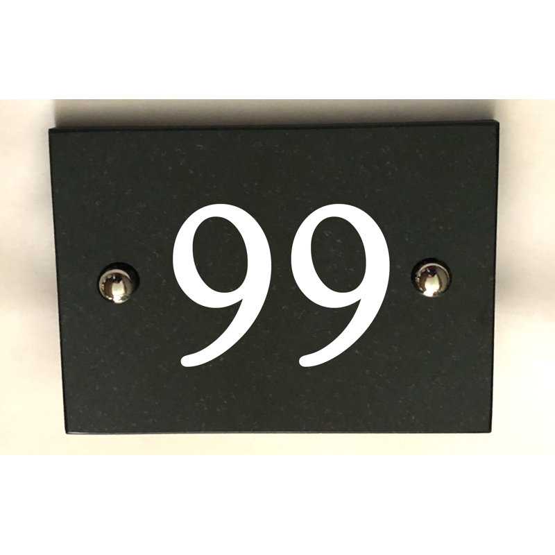 Brumby 10cm H Reflective Stone House Number, 99