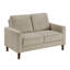 Ensemble de canapé moderne et moderne 2 pièces Canapé confortable Causeuse en velours côtelé taupe Mobilier de salon en bois massif-921755826
