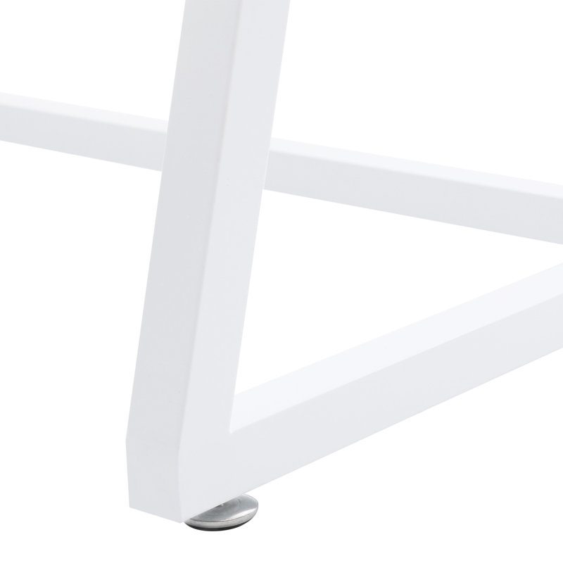 Présentoir autoportant en métal, Blanc, H 57,09 po x l 39,37 po x P 15,75 po