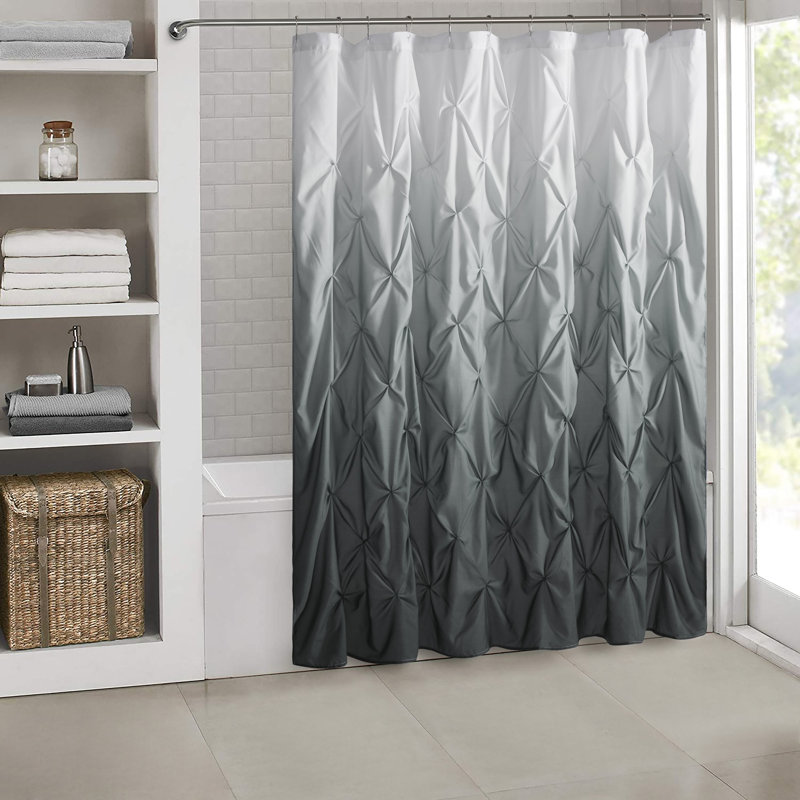 Rideau de douche Ombre Pintuck, Gris