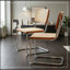 Ensemble de 2 chaises d'appoint latérales en rotin de velours avec pieds en métal-133488501