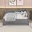 Three Drawers Upholstered Daybed with Trundle-1266376238-1266376225
