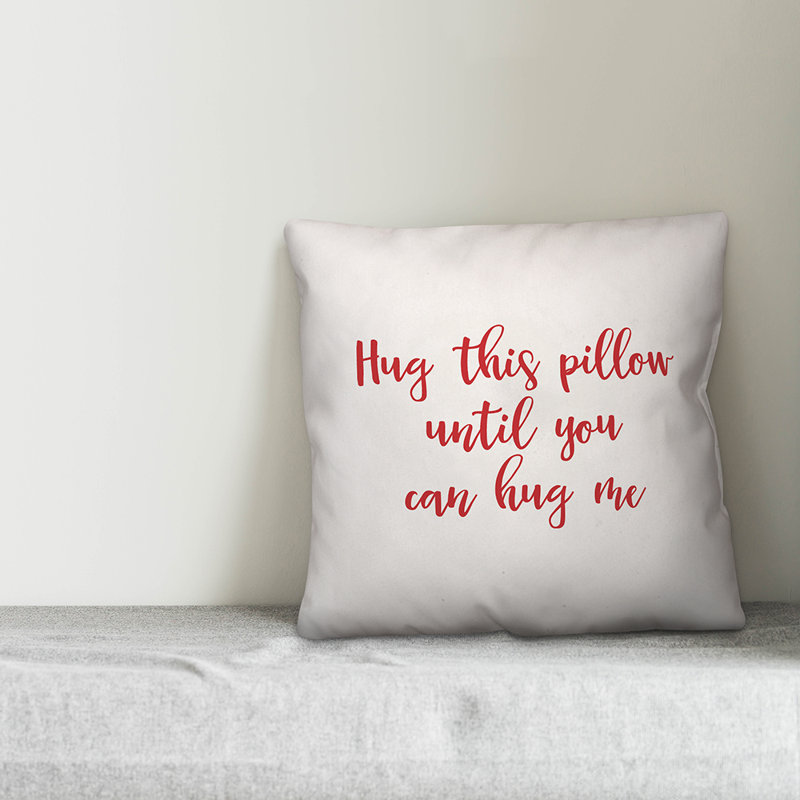  Coussin Hug, Blanc / rouge, Housse de coussin