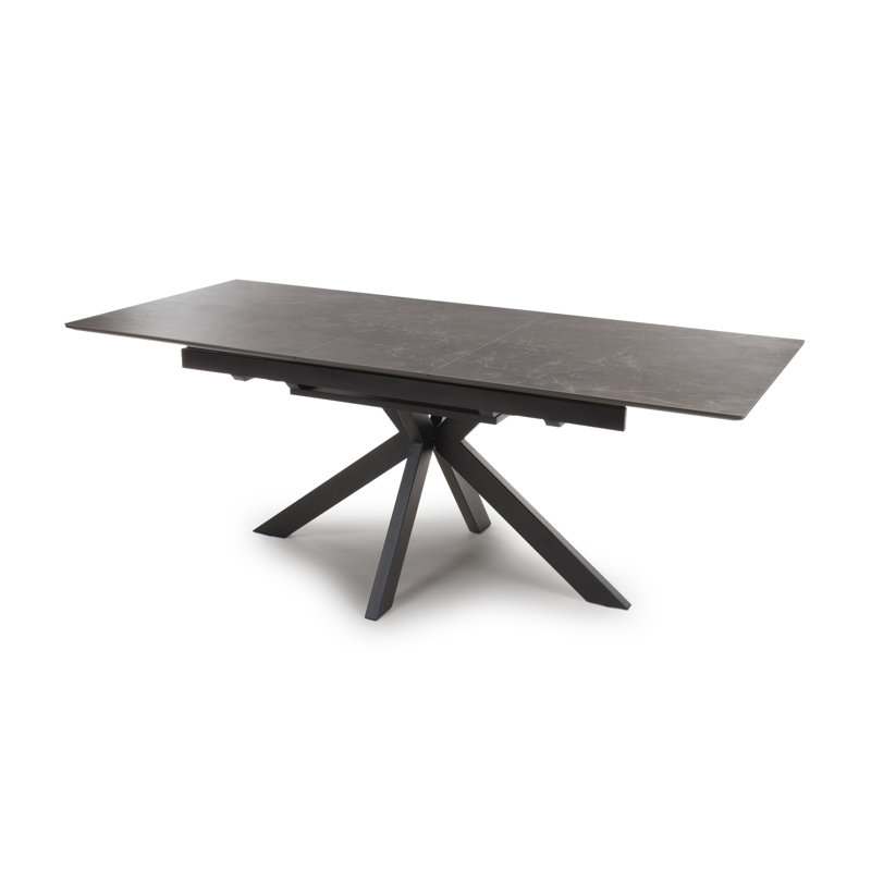 Nysa Extendable Metal Base Dining Table, 200" L x 160" W