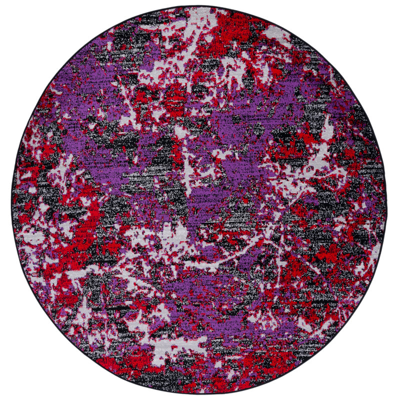 Skyler Performance Abstract Rug, Round 6'7"