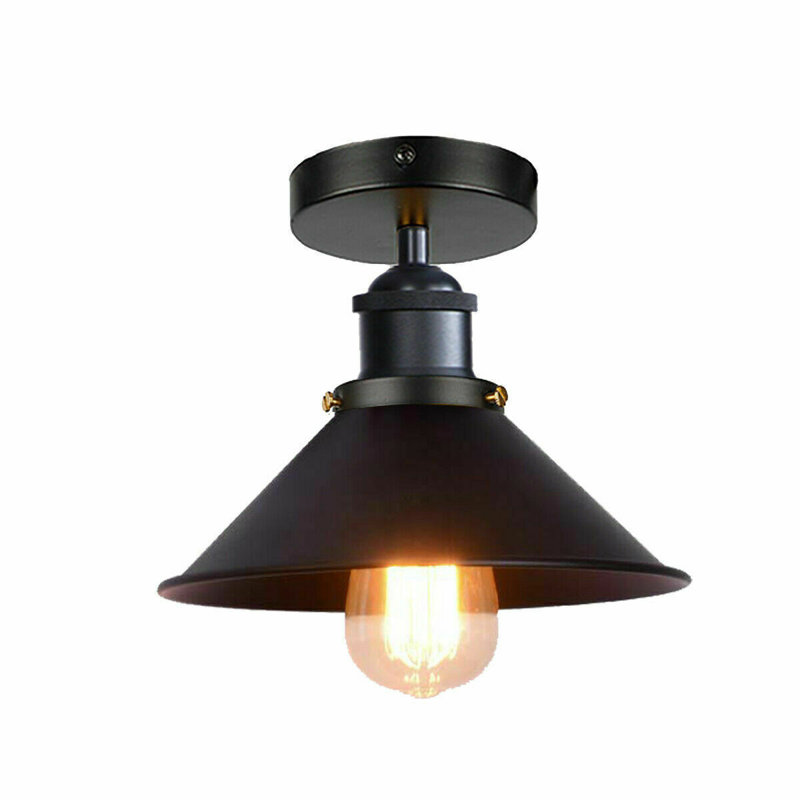 Boldt Semi Flush Mount, Black, Black