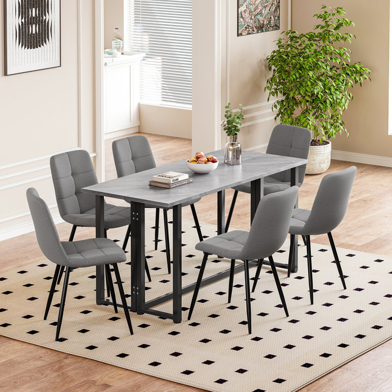 6 - Person Dining Set, Grey