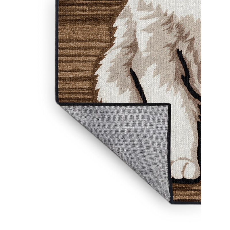  Tapis lavable Khao Manee Cats, Rectangle de 5 pi x 8 pi